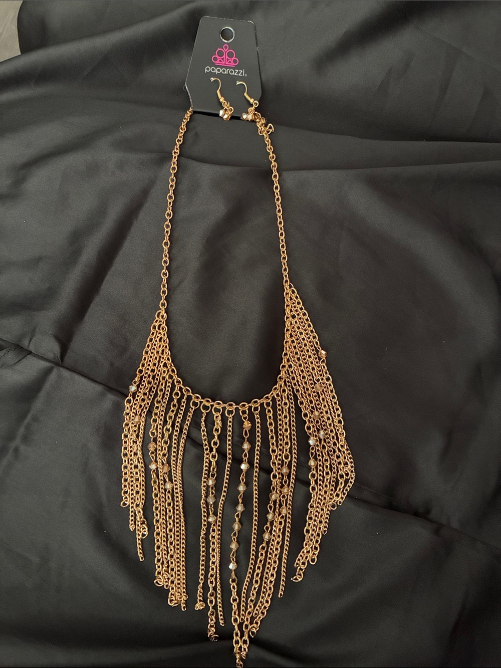 paparazzi Gold Multi-Chain Fringe Necklace